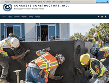 Tablet Screenshot of concreteconstructors.net